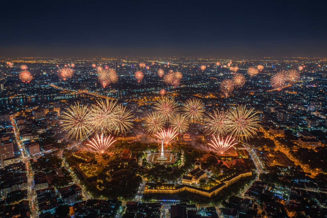 manila philippines fireworks of different variations